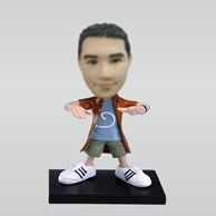 Personalized custom hip-hop man bobbleheads