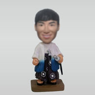 Personalized custom Japanese samurai bobbleheads