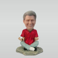Personalized custom man in Meditation bobbleheads