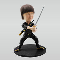 Personalized custom Samurai/Ninja bobbleheads