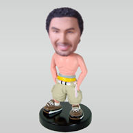 Personalized custom strong man bobble head