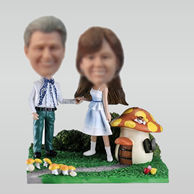 Personalized custom Suburban couple bobbleheads