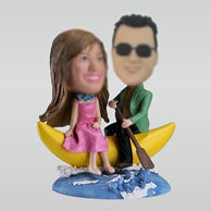 Personalized custom sweet couple bobblehead