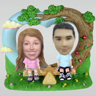 Personalized custom sweet couple bobbleheads