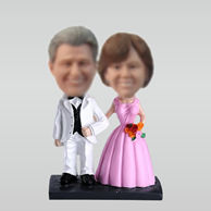 Personalized custom sweet wedding bobbleheads