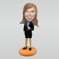 Personalized custom female work  bobbleheads