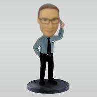 Personalized custom work man bobble doll