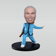 Personalized white KongFu bobbleheads