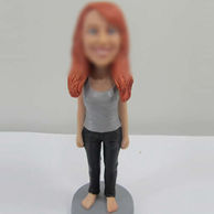 Personalized Casual female bobble heads