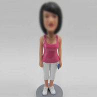 Personalized Casual female bobblehead doll