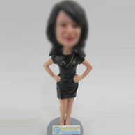 Personalized custom Casual female bobblehead doll