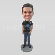 Personalized custom Casual Male bobbleheads
