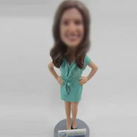 Personalized custom Casual woman bobblehead dolls