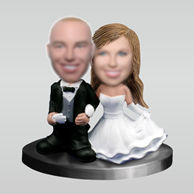 Personalized custom Classic wedding bobbleheads