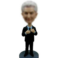 Personalized Custom Man In Suit Bobble 12 Inch