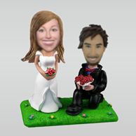 Personalized custom wedding bobblehead dolls