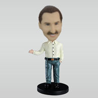 Personalized custom work man bobble heads