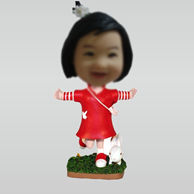 Personalized Customized Cute Girl bobble heads