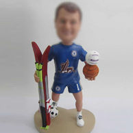 Personalized sports bobble head doll