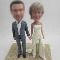 Wedding cake bobble doll