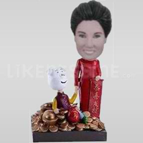 Custom Bobblehead Woman Balancing Budget-11494