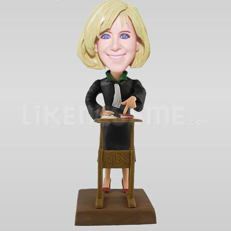 Custom Bobble Head Female Personalized Bobble Head Baker And Chef